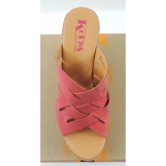 Korks By Kork-Ease Katrice Slide Platform Wedge Sandal Comfort Pink Size 10 - Picture 9 of 10
